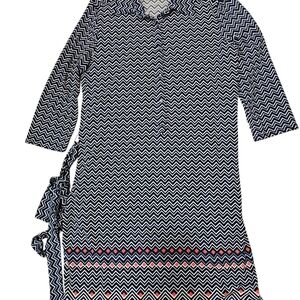 Stylish Black and White Zigzag Kids Dress